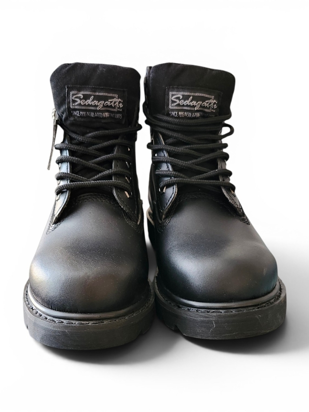 Men’s Black Lace-Up Work Boots